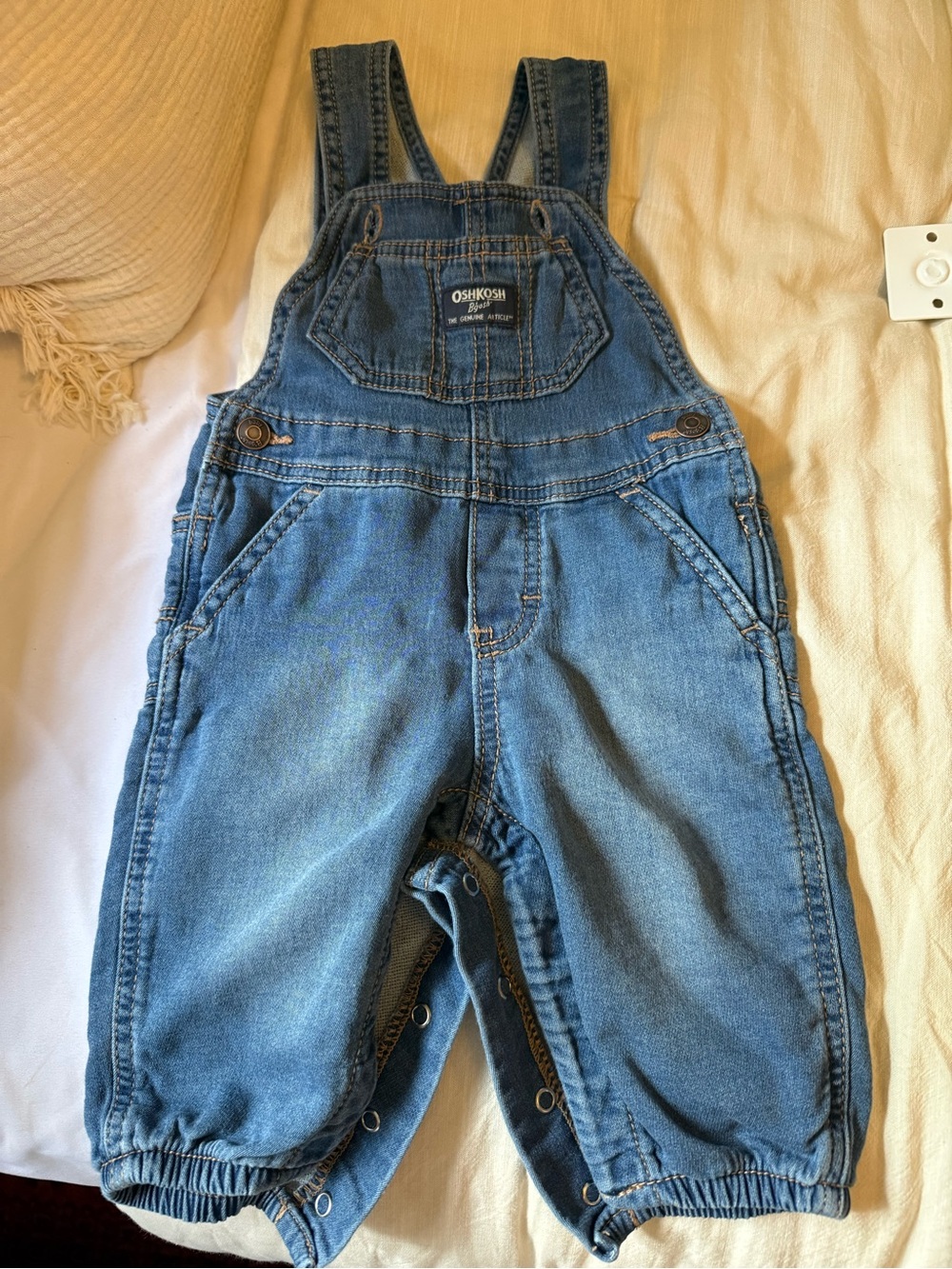 OshKosh B'gosh Classic Denim Overalls in Light Blue